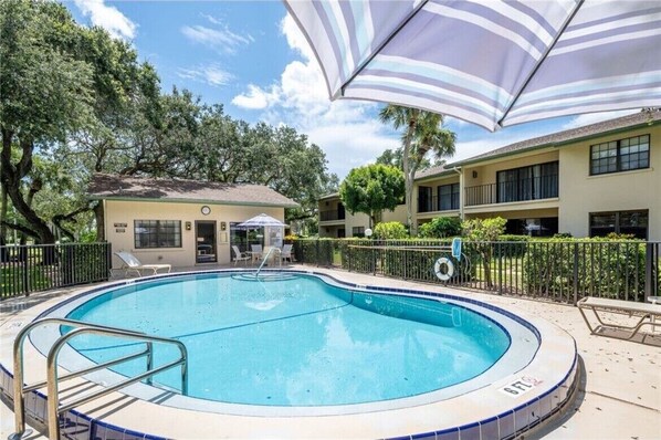 Outdoor pool, a heated pool - Beach getaway.  (Vero Beach)