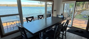 2-bedroom modern lake cottage steps off the water just 1.5 hrs from Minneapolis.