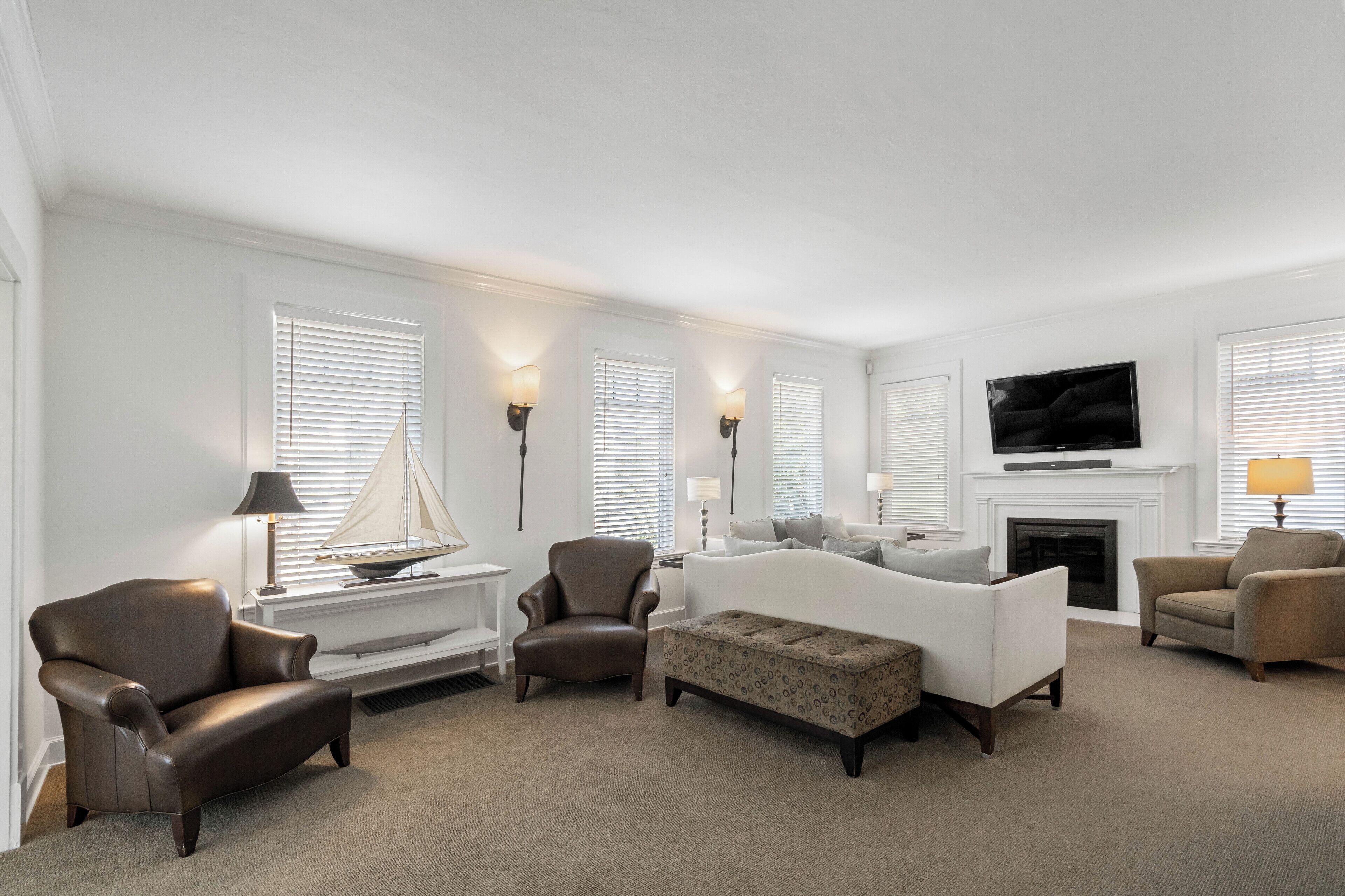 Deluxe Apartment | Living area | 60-inch Smart TV with digital channels, streaming services, offices
