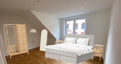 Neues, trendy Dachgeschoss Apartment nähe Stadtzentrum, Messe, Uni