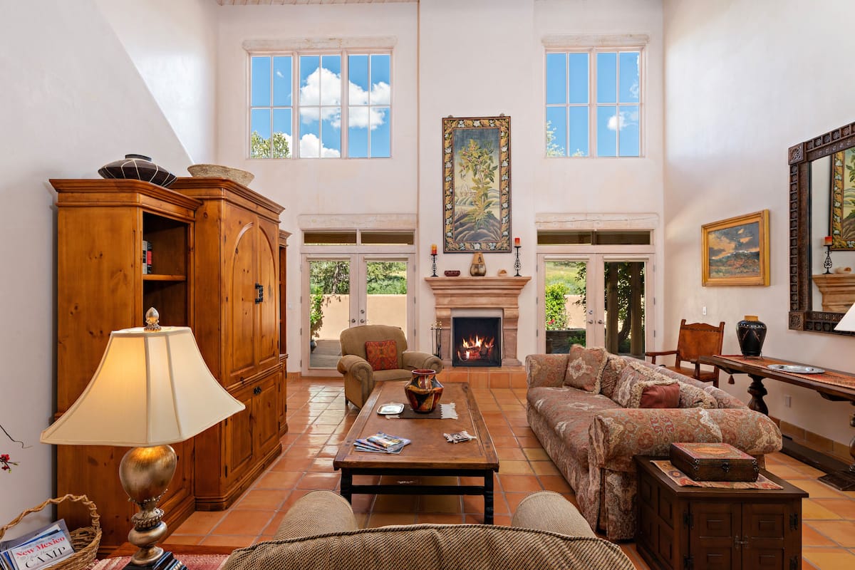Bedroom Home 627 | Living area | 30-inch flat-screen TV with cable channels, fireplace