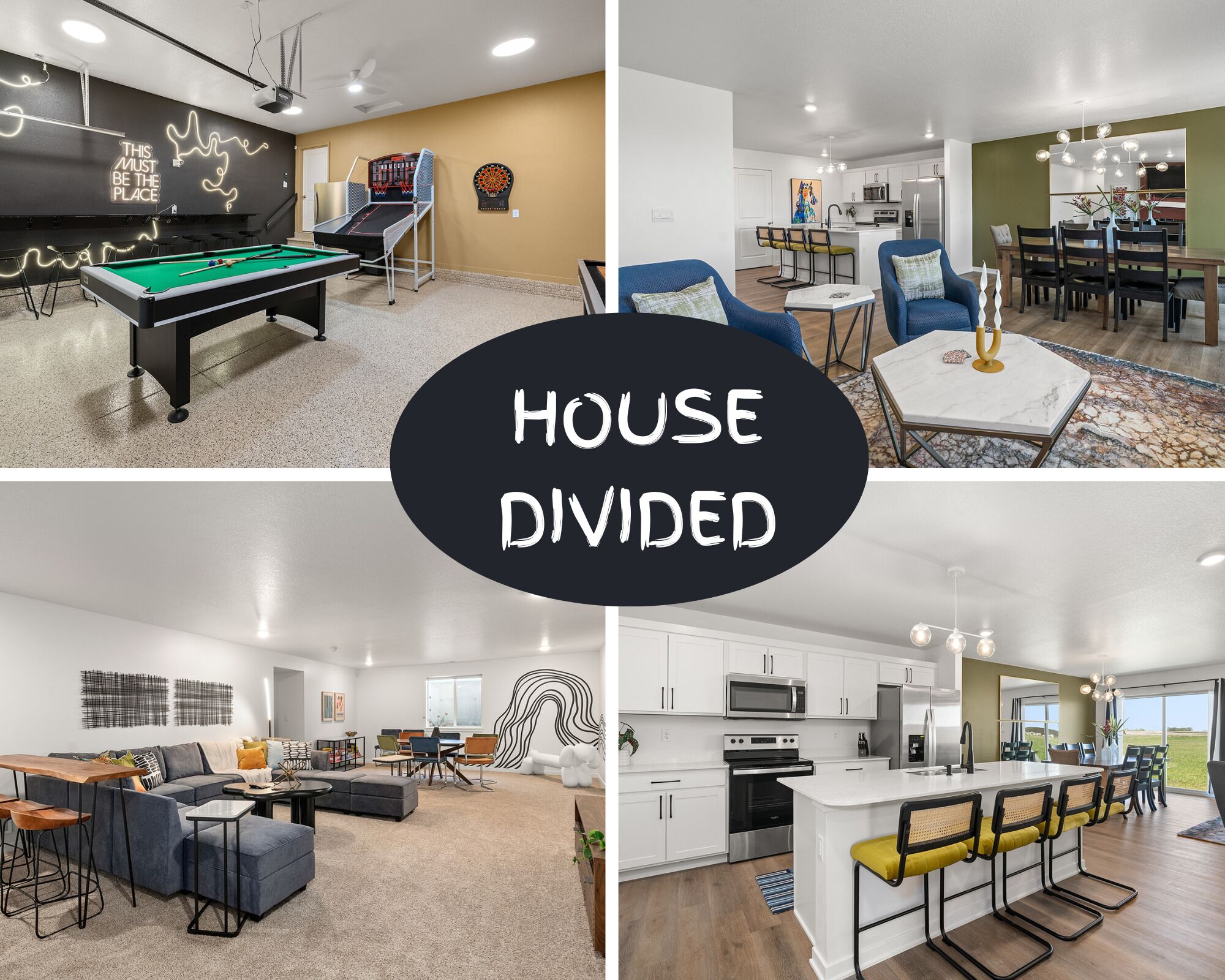 Welcome to House Divided. Plenty of fun for everyone to enjoy in this new home. 