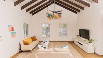 Smart-TV, peis og bøker