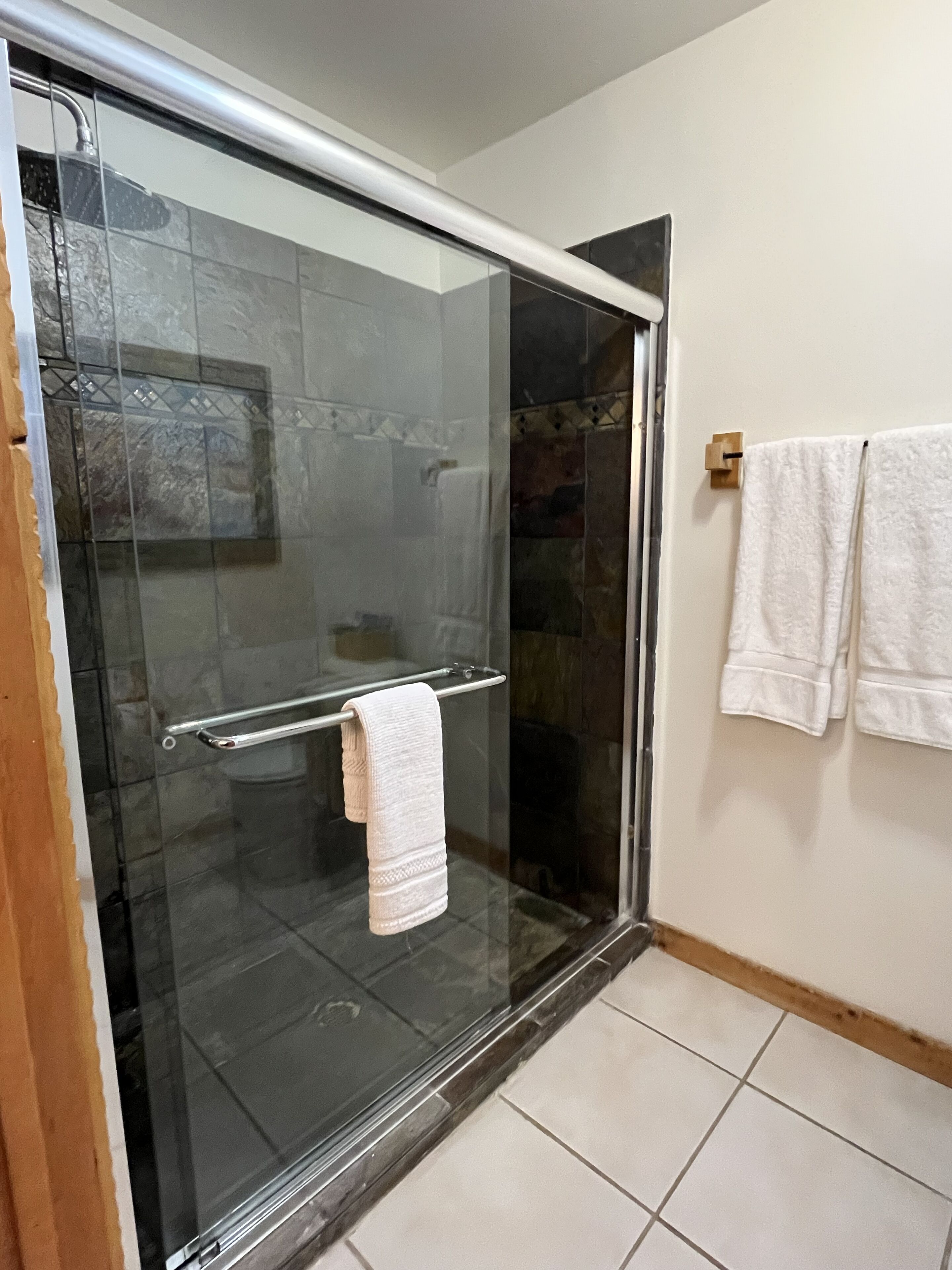 Hair dryer, towels