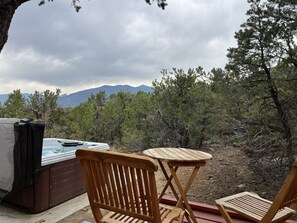 Outdoor spa tub - Beautiful Adobe in the Pines Above Taos (Taos)