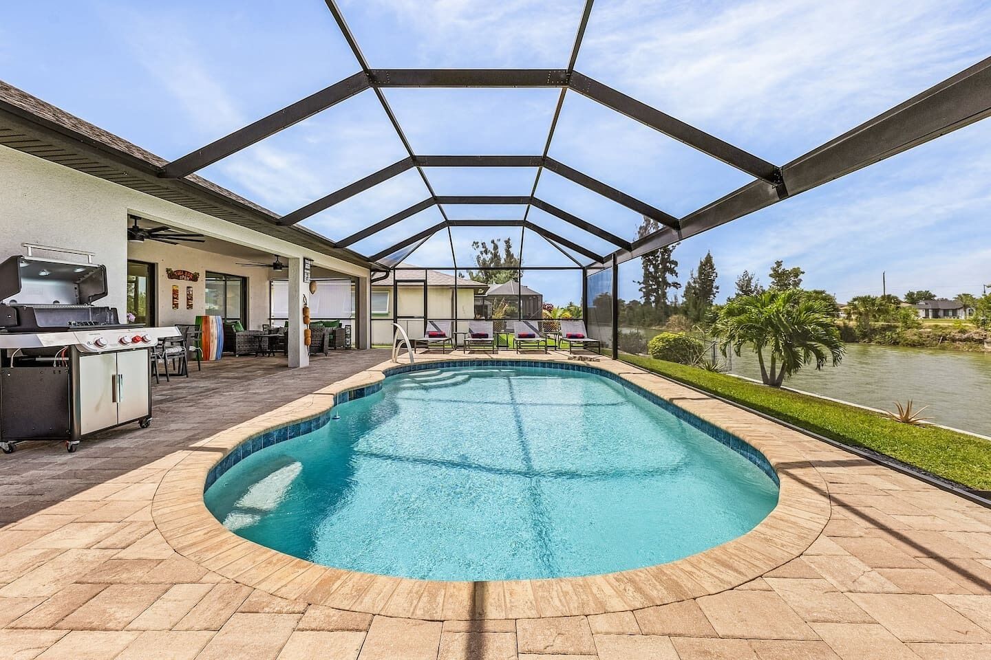 A heated pool