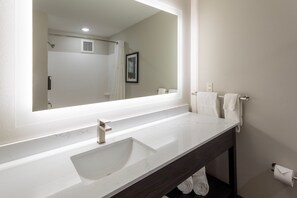 Basic Double Room | Bathroom | Hair dryer - GrandStay Hotel & Suites (Johnston)