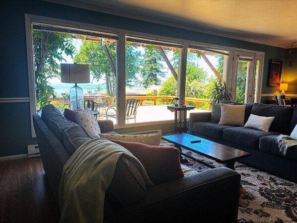 Smart-TV, peis og bøker