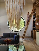 Honeymoon Loft, Multiple Beds, Non Smoking, Mountain View | Living area | MP3 dock, heated floors, printers