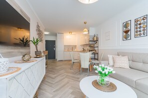 Deluxe-lejlighed | 1 soveværelse, allergivenligt sengetøj, individuelt design