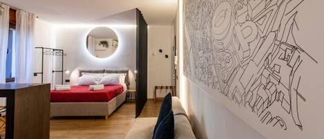 1 dormitorio, tabla de planchar con plancha, wifi y ropa de cama