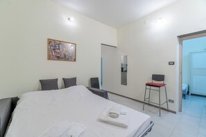 1 chambre, fer et planche à repasser