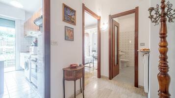 Comfort Apartment | Private kitchen | Full-size fridge, microwave, oven, stovetop