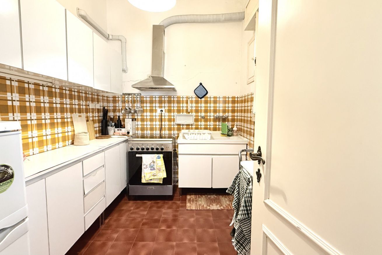 Fridge, dining tables