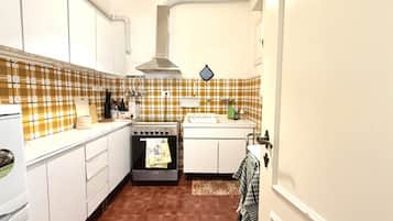 Fridge, dining tables