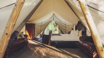 Luxury Tent, 1 King Bed | Pillow-top beds, individually decorated, individually furnished, desk