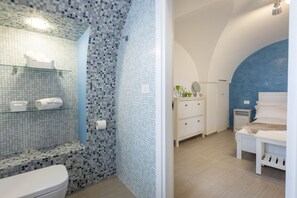 Regadera, secadora de cabello, bidet, toallas 