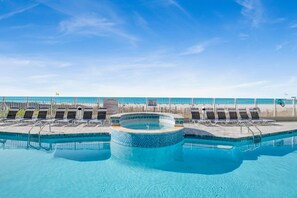 Indoor pool, a heated pool - Admirals Quarters 1208 | Oversized Beach Front Condo! OBA! (Orange Beach)