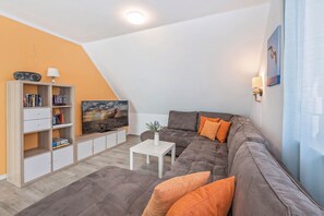 TV, DVD-spiller, bordtennis og stereoanlegg