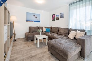 Televisión, reproductor de DVD, mesa de ping pong, estéreo