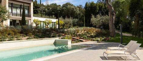 A heated pool