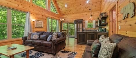 Smart TV, fireplace, video games