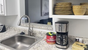 Full-sized fridge, microwave, cookware/dishes/utensils, paper towels - Miami Gallery 63 Entire Place  (Oxford)