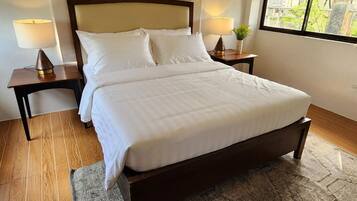 Premium bedding, down comforters, in-room safe, blackout drapes