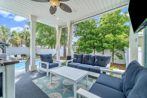 Private Heated Pool & Hot Tub - Golf Cart - Steps to Beach - Crystal Beach