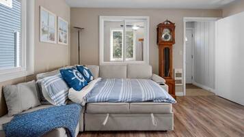 2 bedrooms, iron/ironing board, travel crib, WiFi