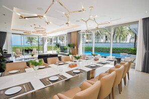 Dining - Da Nang Group-Friendly Beachfront Villa with Private Pool (Ngu Hanh Son)