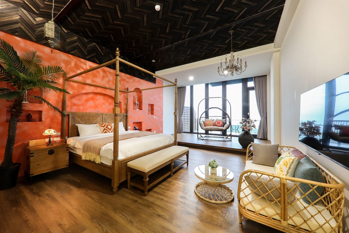 Chambre Double Deluxe, vue partielle sur l'océan | 1 chambre, décoration personnalisée, chambres insonorisées