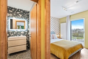 1 غرفة نوم ومكتب ومكواة/لوح كي وواي فاي