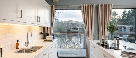 Fridge, microwave, oven, toaster