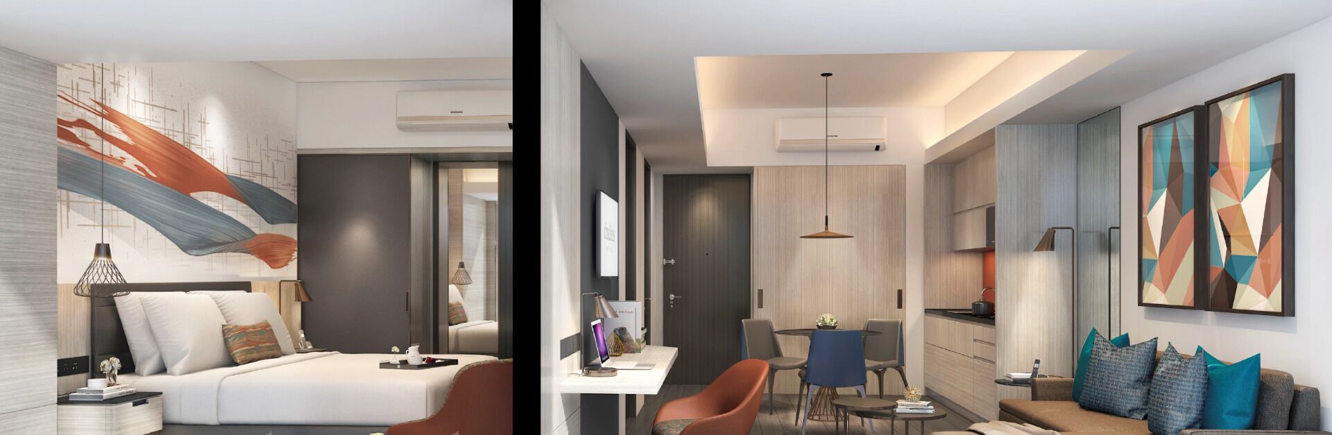 In-room safe, desk, laptop workspace, soundproofing