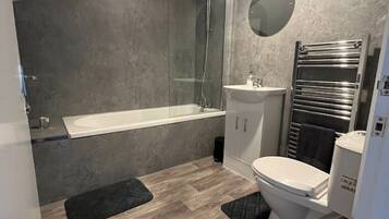 Towels, soap, toilet paper