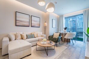 TV - Smooth 1BR Apartment in Ahad Residences, Business Bay by Deluxe Holiday Homes (Dubai)