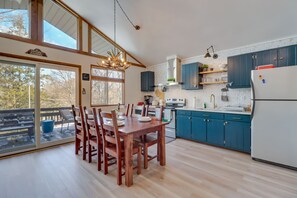 Microwave, oven, stovetop, blender