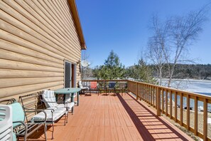 Terrace/patio - Fire Pit + Lake View: Cozy Park Rapids Cabin (Park Rapids)