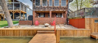 Lakefront New London Home: Dock, Fire Pit + Views!