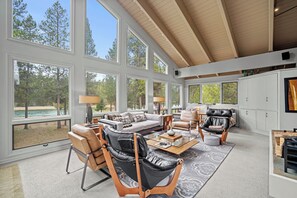 TV, fireplace, DVD player, foosball