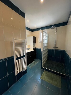 Shower, hair dryer, towels, shampoo - House 10 People Swimming Pool With Jacuzzi (Boucé)