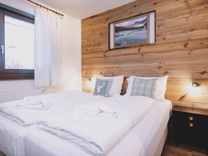 Apartamento Deluxe, vistas a la montaña | Sábanas italianas Frette y ropa de cama de alta calidad