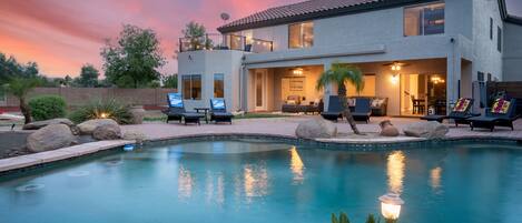 A heated pool