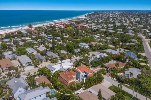 Aerial view - Spacious Oasis - 3BR Pool Home - By Island Real Estate (Holmes Beach)