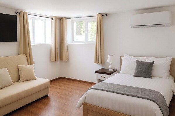 2 kamar tidur, Wi-Fi gratis, dan seprai linen