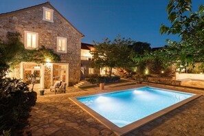 Outdoor pool - Villa Estelle | Timeless Design in Ancient Stone (Vrbanj)