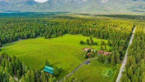 Aerial view - G-Bar-N Stetson Log Home (Bigfork)