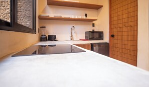 Mini-fridge, dining tables