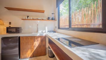 Mini-fridge, dining tables